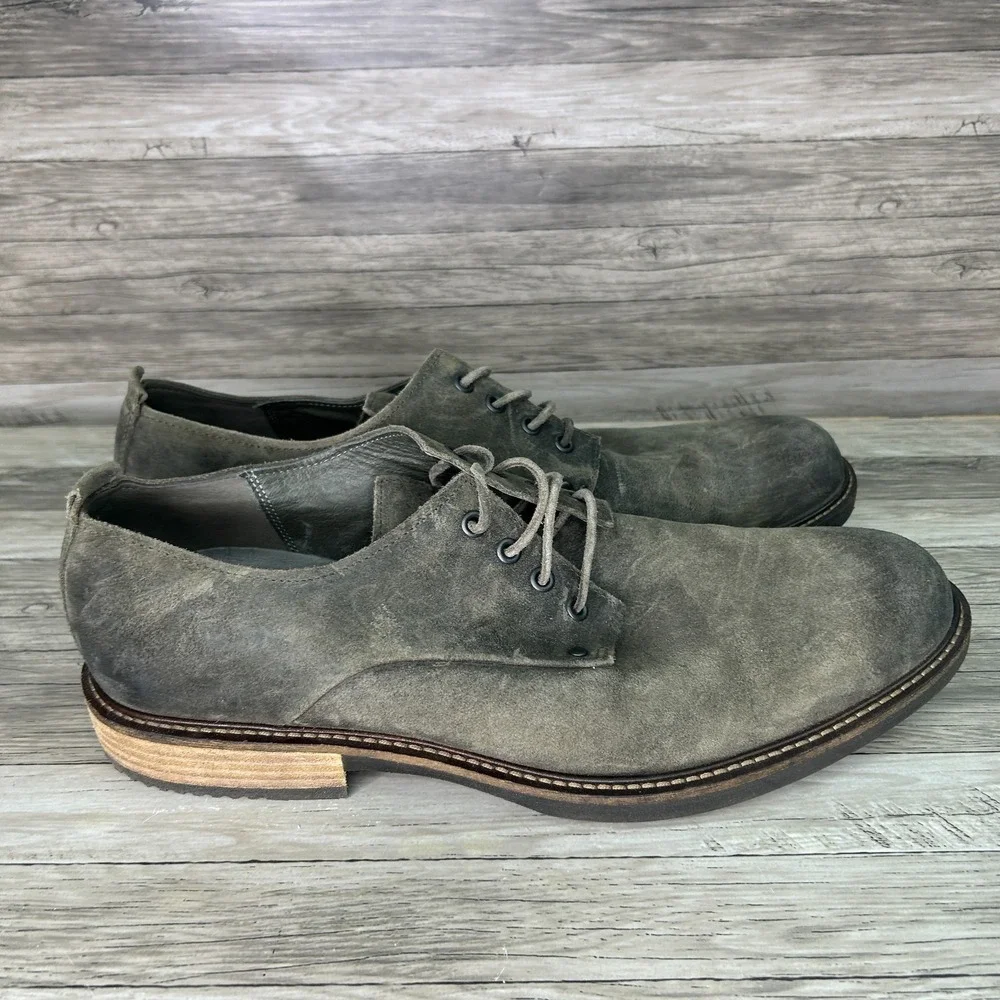 ECCO Kenton Derby Mens 13-13.5 Us 47 EU Plain‎ Toe Suede Leather Oxford Shoes